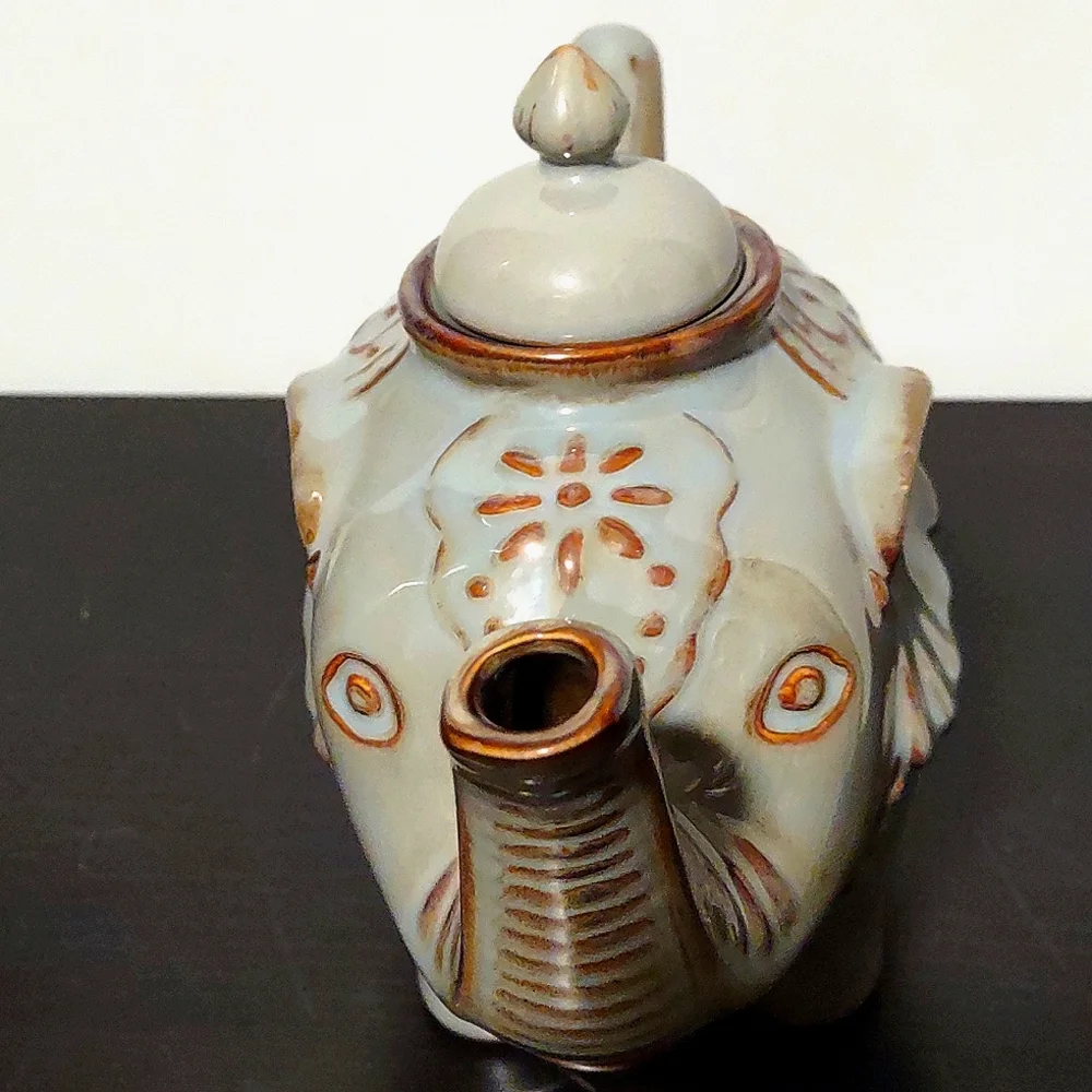 Elephant Teapot Pier 1 Imports Distressed Gray